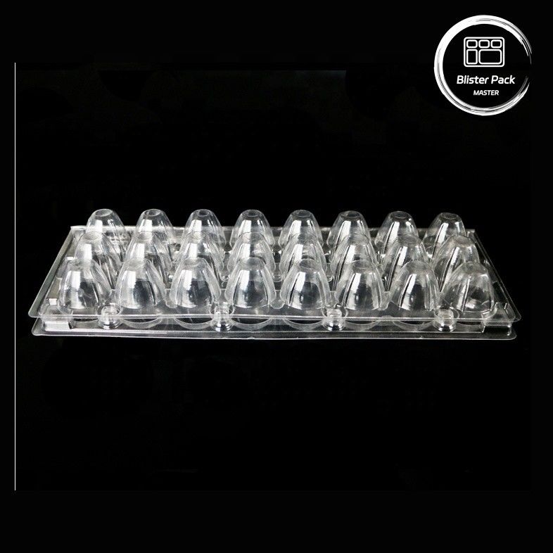18 গর্ত disposable Blister Clamshell Quail Egg Box নিরাপদ প্যাকেজিং সহ প্লাস্টিকের